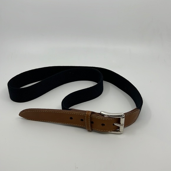 L.L. Bean Men's Comfort Waist Belt Navy - Picture 1 of 8